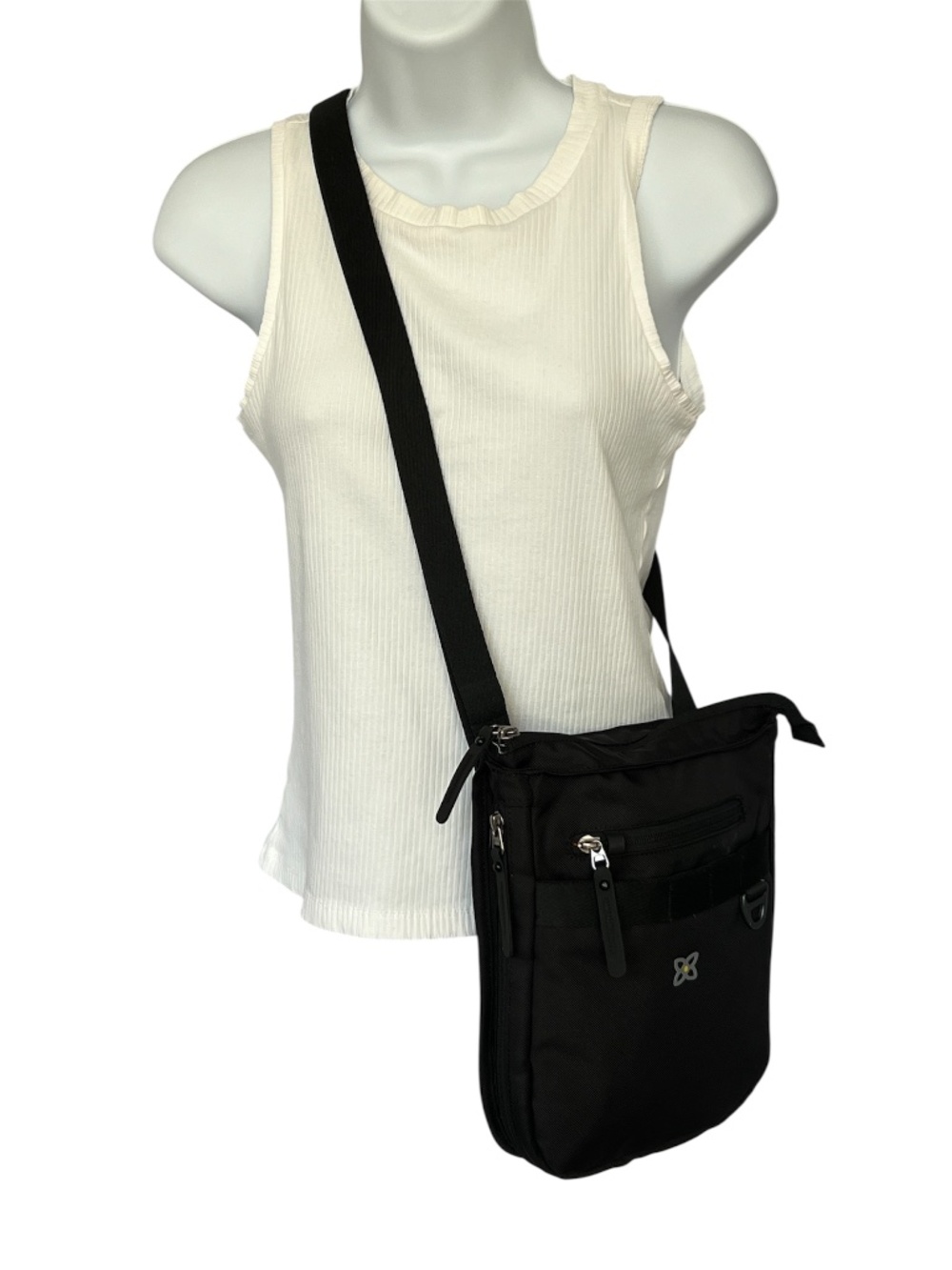 Sherpani Bag X MEC Black Crossbody Secure Wire Expandable LIMA Travel Long Strap